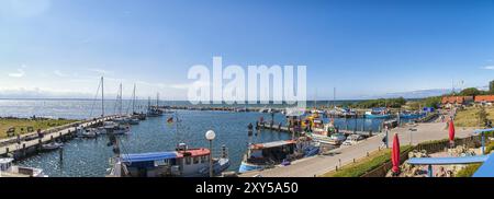 Panorama du port de Timmendorf sur l'île de Poel Banque D'Images