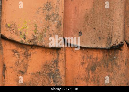 Koog aan de Zaan, pays-Bas. Juillet 2022. Fond de tuiles de toit rouges Banque D'Images