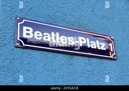 Hambourg, Allemagne - Beatles Beatles Platz (carrés) à St Pauli. Banque D'Images