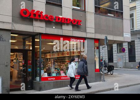 STOCKHOLM, SUÈDE - 24 AOÛT 2018 : magasin de fournitures de bureau Office Depot à Stockholm. Banque D'Images