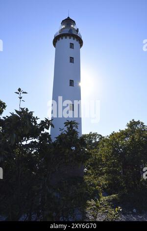 Lange Erik, Olands norra udde, est un phare suédois situé à la pointe nord de l'île suédoise d'Oeland dans la mer Baltique Banque D'Images