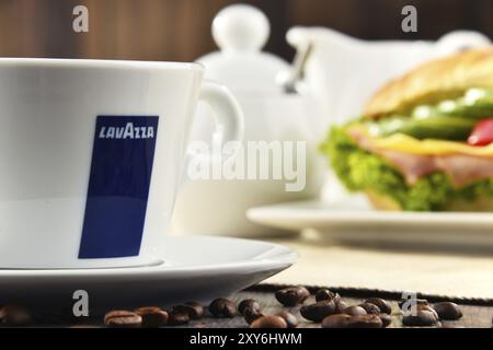 Lavazza est un fabricant italien de produits à base de café fondé à Turin en 1895 par Luigi Lavazza Banque D'Images