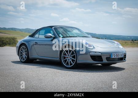 Los Arcos, Espagne - 25 mai 2024 : Porsche 911 (997) Carrera S Cabriolet Banque D'Images