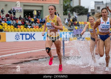 Jule LINDNER (LG Bamberg), ALLEMAGNE, 3000m Steeple Chase femmes PER, Leichtathletik, Athlétisme, Championnats du monde d'athlétisme U20 Lima 24, Leichtathletik Weltmeisterschaften, 27.08.2024, Foto : Eibner-Pressefoto/Jan Papenfuss Banque D'Images