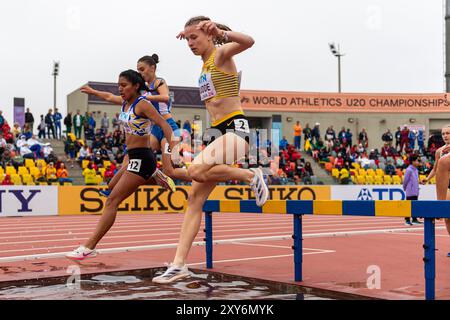 ADIA BUDDE (TSV Altenholz), ALLEMAGNE, 3000m Steeple Chase Women PER, Leichtathletik, Athlétisme, Championnats du monde U20 Lima 24, U20 Leichtathletik Weltmeisterschaften, 27.08.2024, Foto : Eibner-Pressefoto/Jan Papenfuss Banque D'Images