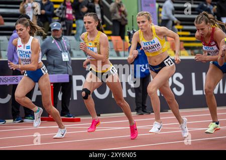 Jule LINDNER (LG Bamberg), ALLEMAGNE, 3000m Steeple Chase femmes PER, Leichtathletik, Athlétisme, Championnats du monde d'athlétisme U20 Lima 24, Leichtathletik Weltmeisterschaften, 27.08.2024, Foto : Eibner-Pressefoto/Jan Papenfuss Banque D'Images