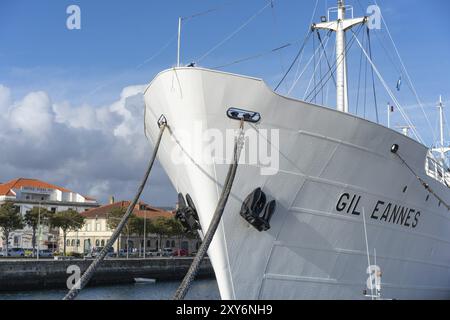 Gil Eanes Musée naval historique bateau bateau à Viana do Castelo marina, au Portugal Banque D'Images