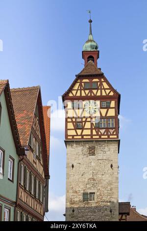 Tour historique dans Schwaebisch Hall, Allemagne, Europe Banque D'Images