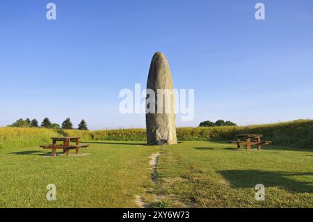 Dol-de-Bretagne Menhir du champ-Dolent in France, Dol-de-Bretagne Menhir du champ-Dolent, France, Europe Banque D'Images