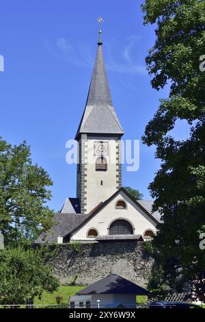 Église abbatiale d'Ossiach en Carinthie, abbaye d'Ossiach en Carinthie Banque D'Images