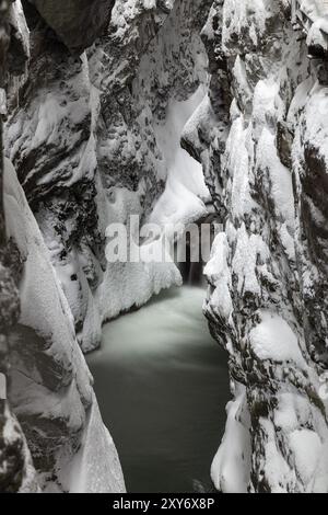 Gorge Breitachklamm en hiver Banque D'Images