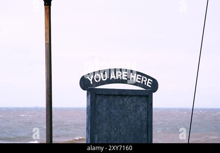 Revers d'un panneau au Southwold Sailors Reading Room Banque D'Images