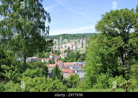 Sebnitz, grande ville de district en Suisse saxonne-montagnes de minerai oriental Banque D'Images