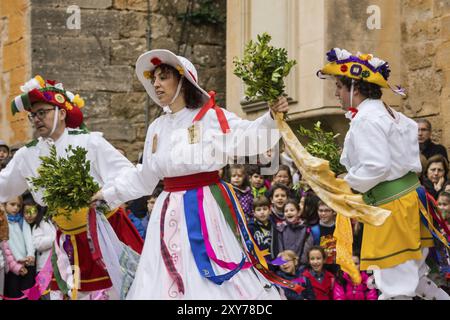 Baile de los Cosiers, baile Popular Mallorquin, Algaida, Mallorca, Islas baleares, Espagne, Europe Banque D'Images