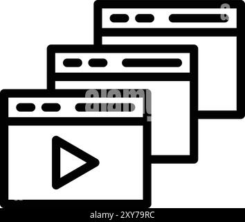 Onglets icône vectorielle illustration de conception Illustration de Vecteur