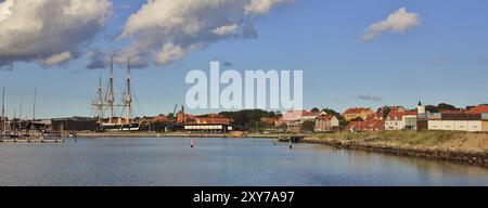 Ebeltoft et mer Baltique. Ville de Djursland, Danemark, Europe Banque D'Images