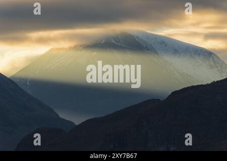 Lumière du soir dans la vallée de Laddjuvagggi, Kebnekaisefjaell, Norrbotten, Laponie, Suède, septembre 2012, Europe Banque D'Images