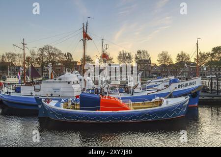 Den Helder, pays-Bas. Novembre 2022. Bateaux de sauvetage dans le port de den Helder Banque D'Images