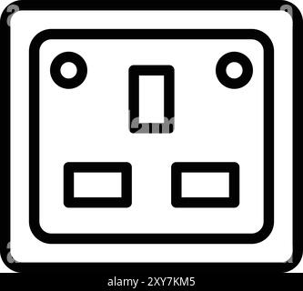 Illustration de conception d'icône de vecteur de socket Illustration de Vecteur