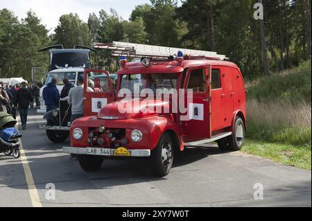 Gothenburg, Suède, août 29 2009 : camion de pompiers Volvo L341 vintage exposé, Europe Banque D'Images