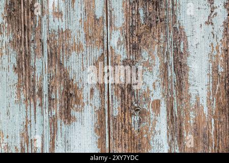 Revêtement de couleur altérée sur planches de plancher en bois Banque D'Images