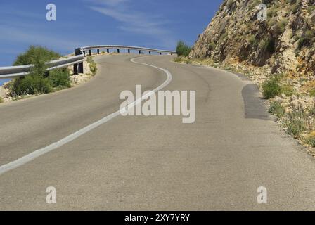 Route côtière de Stara Baska, route côtière de Stara Baska Banque D'Images