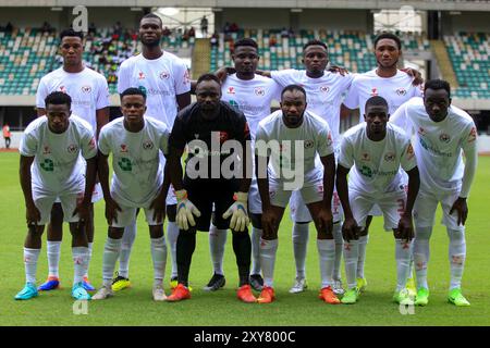 UYO, NIGERIA - 18 AOÛT : les Rangers lors du match de la Ligue des Champions de la CAF Totalenergies entre l’US Zilimadjou FC des Comores et les Rangers International Banque D'Images