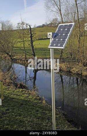 Capteur solaire sur la rive Banque D'Images