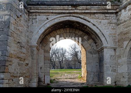 La forteresse de Baba Vida est le point de repère principal de Vidin, la seule forteresse médiévale qui a été conservée dans sa forme originale Banque D'Images