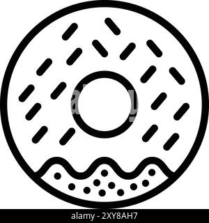 Illustration de conception d'icône de vecteur de donut Illustration de Vecteur