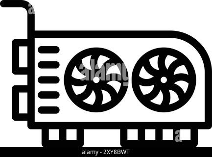 Illustration de conception d'icône vectorielle de carte vidéo Illustration de Vecteur