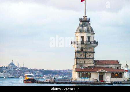 Tour Leander Maiden Tower à Istanbul Turquie Banque D'Images