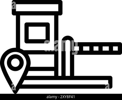 Illustration de conception d'icône de vecteur de péage Illustration de Vecteur