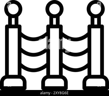 Illustration de conception d'icône de vecteur de barrière Illustration de Vecteur