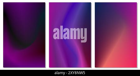 Collection d'arrière-plans de dégradation pourpre pour les arrière-plans, les papiers peints ou la décoration Illustration de Vecteur