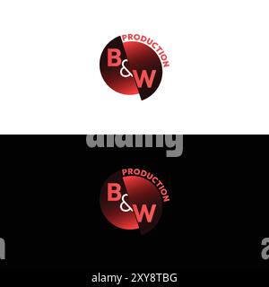 Conception de logo de production B et W. Illustration de Vecteur