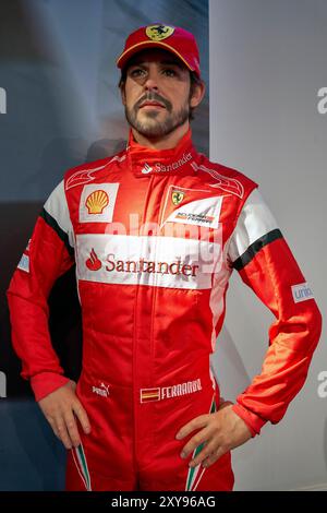 Fernando Alonso figure au Musée de cire de Barcelone, Espagne Banque D'Images