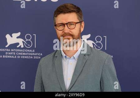 Venise, Italie, 28 août 2024. Andrew Haigh au Venezia 81 jury Photocall au 81e Festival International du film de Venise. Crédit photo : Doreen Kennedy / Alamy Live News. Banque D'Images