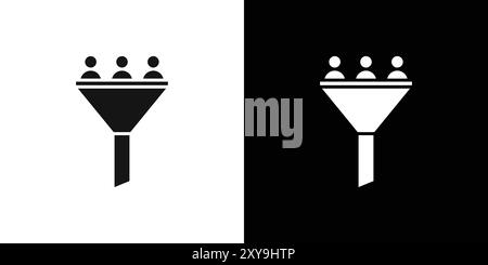 contour de vecteur de signe de logo d'icône de conversion de plomb en noir et blanc Illustration de Vecteur