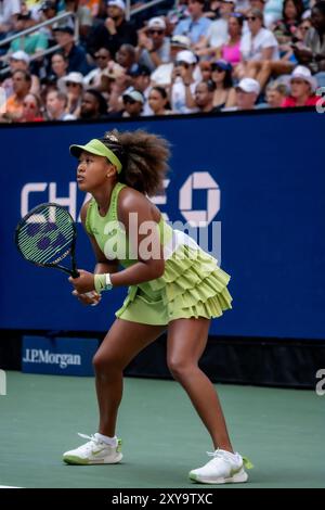 Naomi Osaka (JPN) participe à la première ronde de l'US Open de Tennis 2024. Banque D'Images