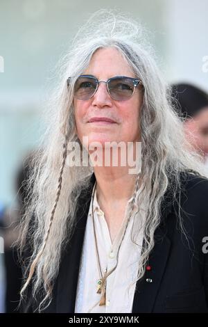 Venise, Italie. 28 août 2024. Patti Smith assiste à la cérémonie d'ouverture du 81e Festival international du film de Venise, à Venise, en Italie, le 28 août 2024. Photo Aurore MARECHAL/ABACAPRESS. COM Credit : Abaca Press/Alamy Live News Banque D'Images