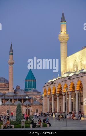 Konya, Turquie - 19 août 2024 : Musée Mevlana et mauso à Konya, Turquie. Banque D'Images