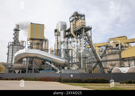 Borg usine de fabrication australienne à Oberon NSW, cette usine fabrique des panneaux de particules, MDF et produits de mélamine, Australie Banque D'Images