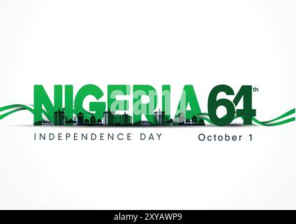 Happy Independence Day Nigeria.1st octobre fond. Vecteur illustration design Illustration de Vecteur