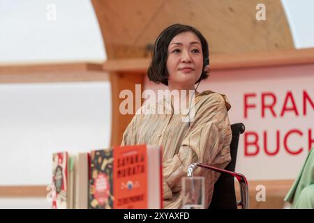 FRANCFORT-SUR-le-MAIN, Allemagne, 21 octobre 2023 : Sayaka Murata (*1979), à la 75e Foire du livre de Francfort, Europe Banque D'Images