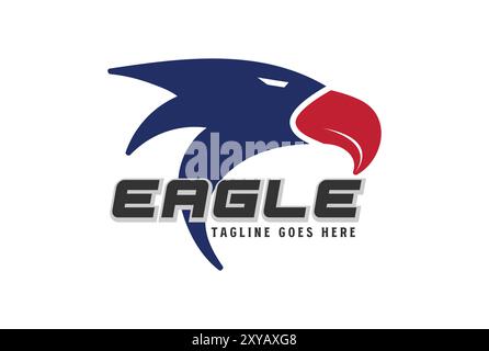 American Eagle Hawk Falcon Head for Sport Team logo Design vecteur Illustration de Vecteur