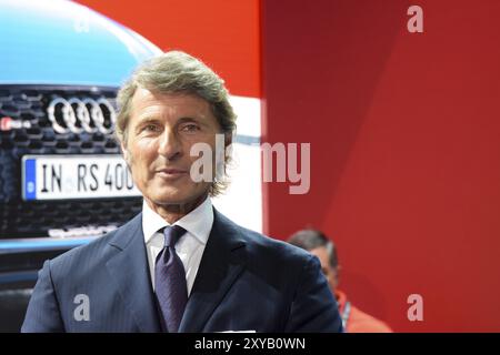 Francfort, Allemagne. 12 septembre 2017. Stephan Winkelmann, PDG d'Audi Sport GmbH, Audi Sport Conférence de presse au 65ème salon international de l'automobile de l'IAA en F. Banque D'Images