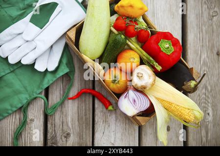 Marché de producteurs de fruits et légumes de dessus avec copie espace Banque D'Images