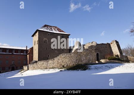 La cour du château d'eau Kapellendorf en hiver la cour du château d'eau Kapellendorf en hiver, Allemagne, Europe Banque D'Images