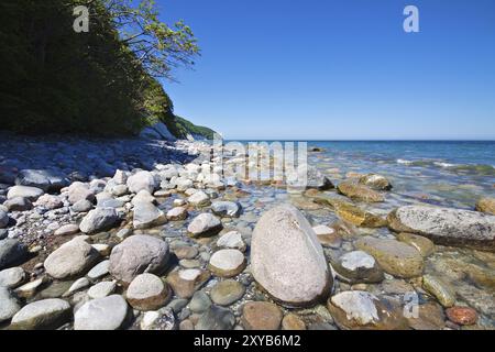 La côte de la mer Baltique près des falaises de craie (Ruegen) Banque D'Images